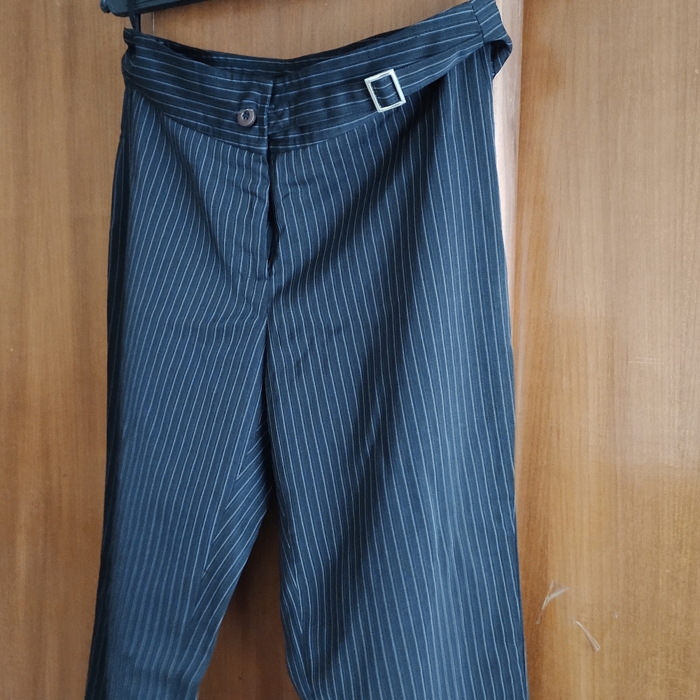 ๐ unused black regular fit stripe formal trousers - Picture 7 of 10